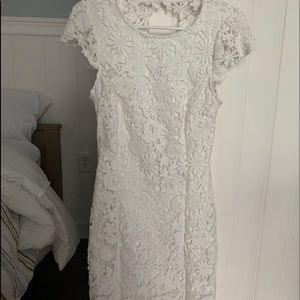 Lulus White Lace Open-Back Dress